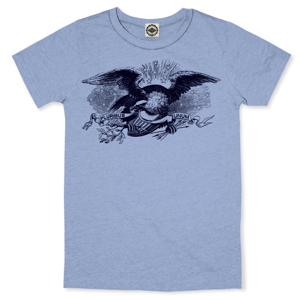 American Eagle (E Pluribus Unum) Men's T-Shirt in Heather Blue