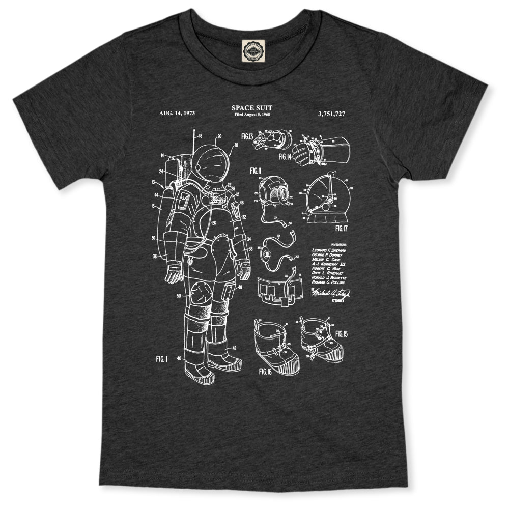 NASA Astronaut Space Suit Patent Men's T-Shirt in Charcoal