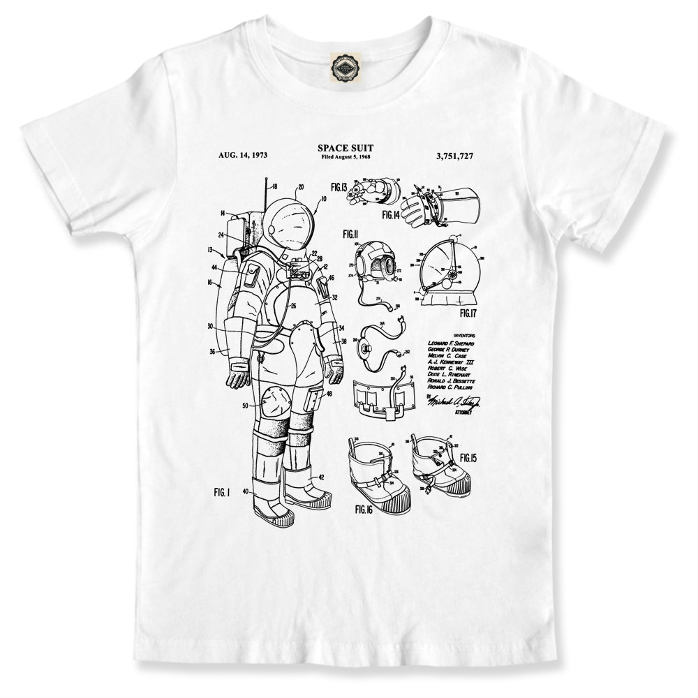 Tee Kiki NASA Worm - Maglietta da Uomo Astronaut Space Rocket Moon Insignia Space Raumfahrt Astronaut Nerd, Größe2:Small, Farbe2:Bianco