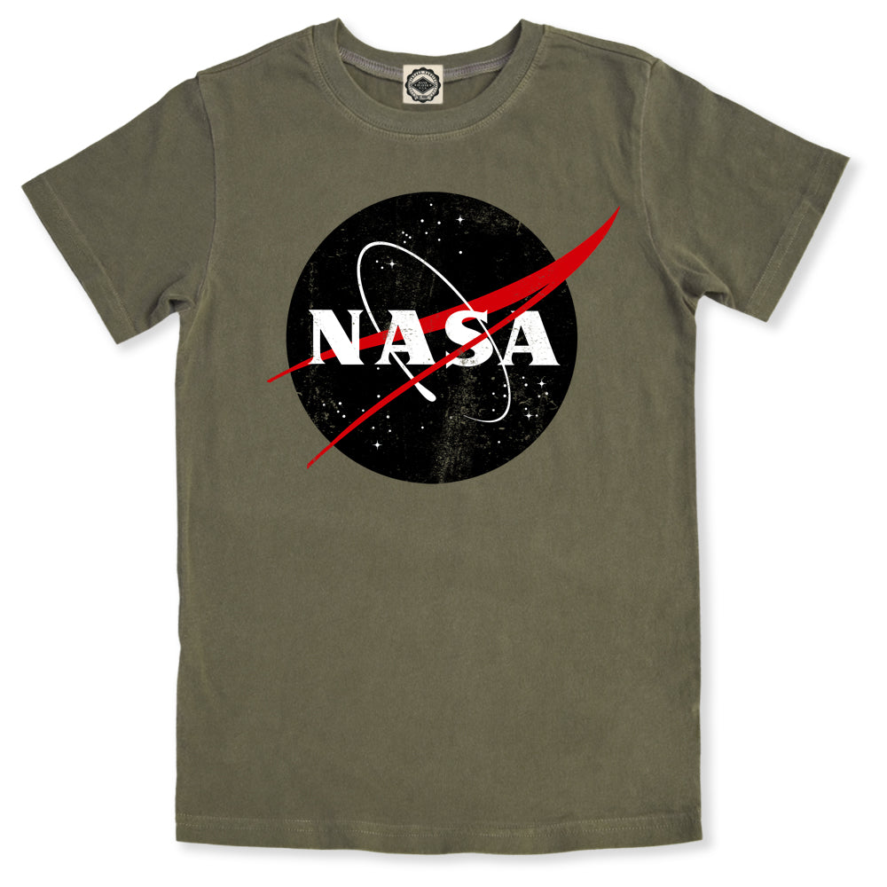 Black Official NASA Logo Kid's T-Shirt in Black