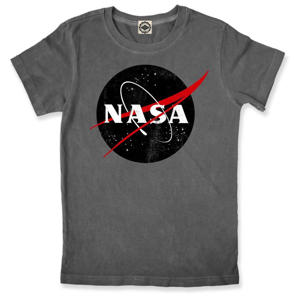 Black Official NASA Logo Men's T-Shirt in Black