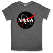 Black Official NASA Logo Men's T-Shirt in Black