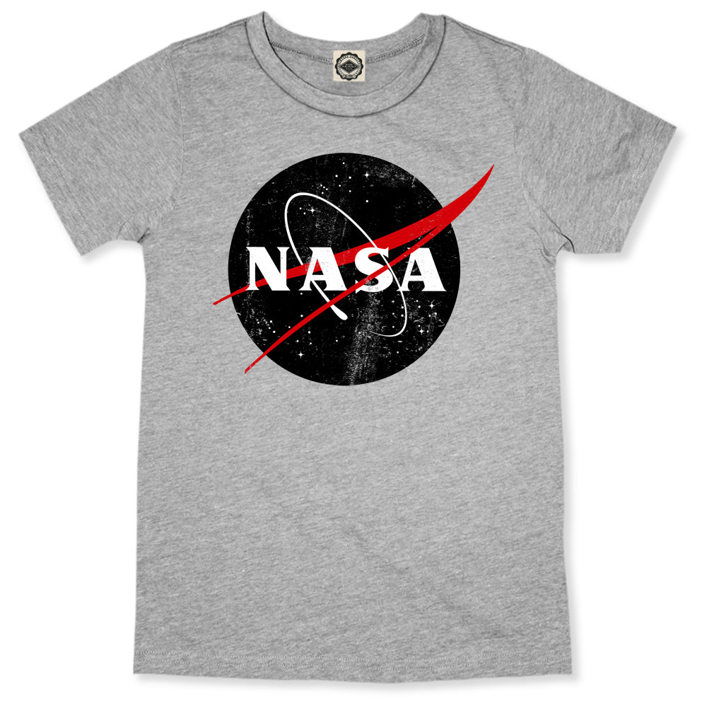 Black Official NASA Logo Men's T-Shirt in Black