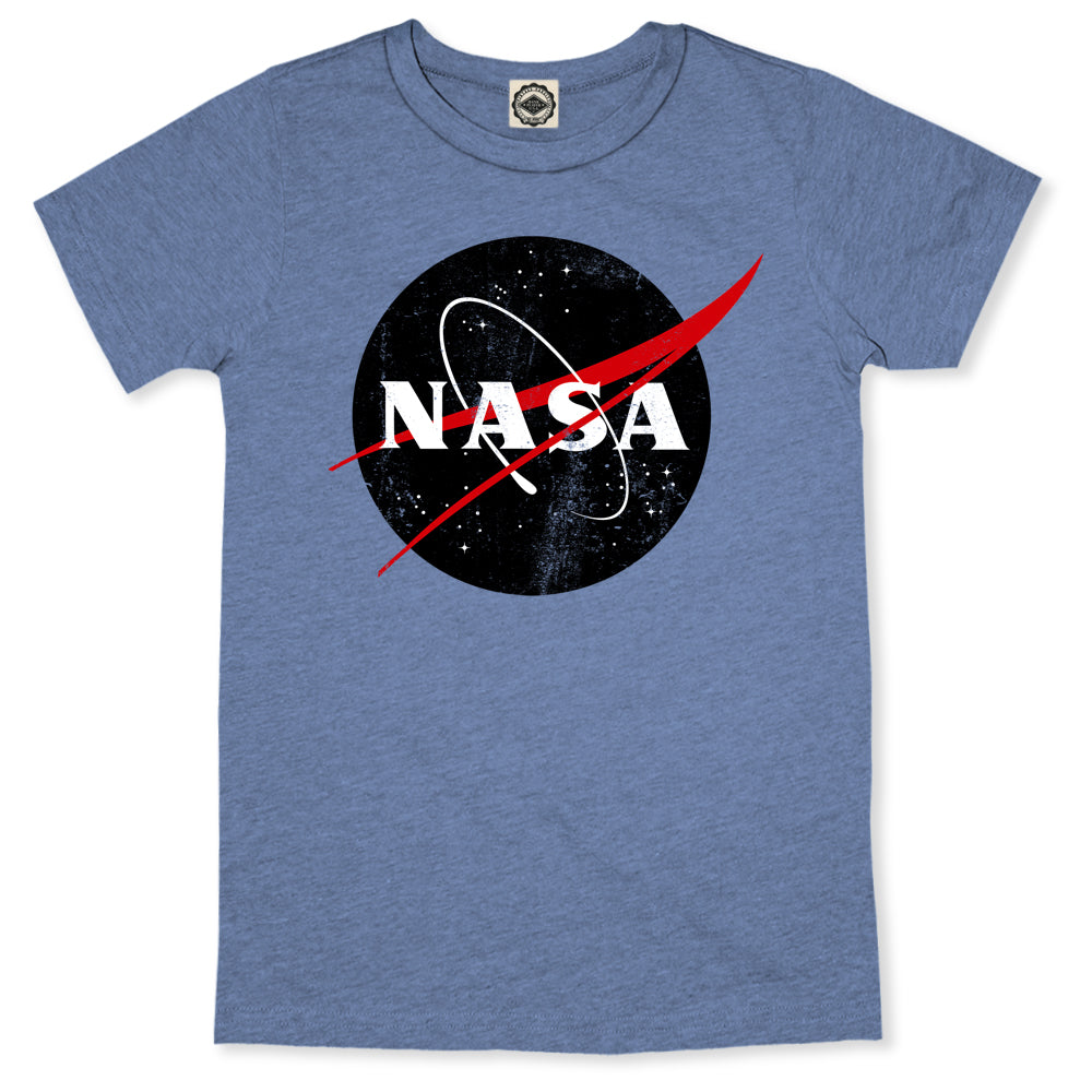 Black Official NASA Logo Men's T-Shirt in Black