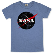 Black Official NASA Logo Men's T-Shirt in Black