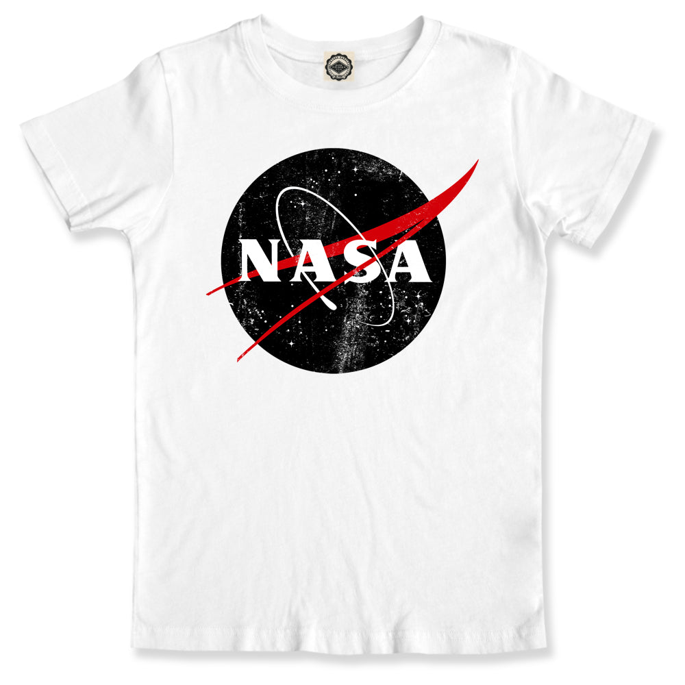 Black Official NASA Logo Men's T-Shirt in Black