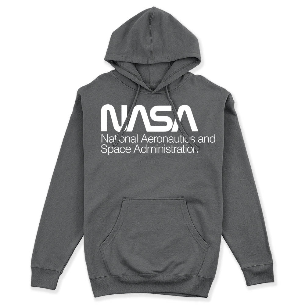 NASA (National Aeronautics And Space Administration) Unisex Hoodie in Charcoal