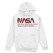 NASA (National Aeronautics And Space Administration) Unisex Hoodie in White