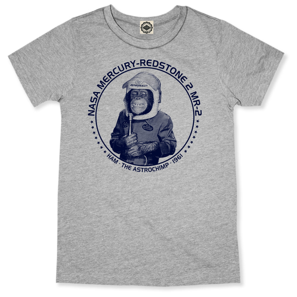 NASA Ham The Astrochimp Men's T-Shirt in Grey