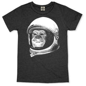 NASA Ham The Astrochimp Helmet Men's T-Shirt in Charcoal