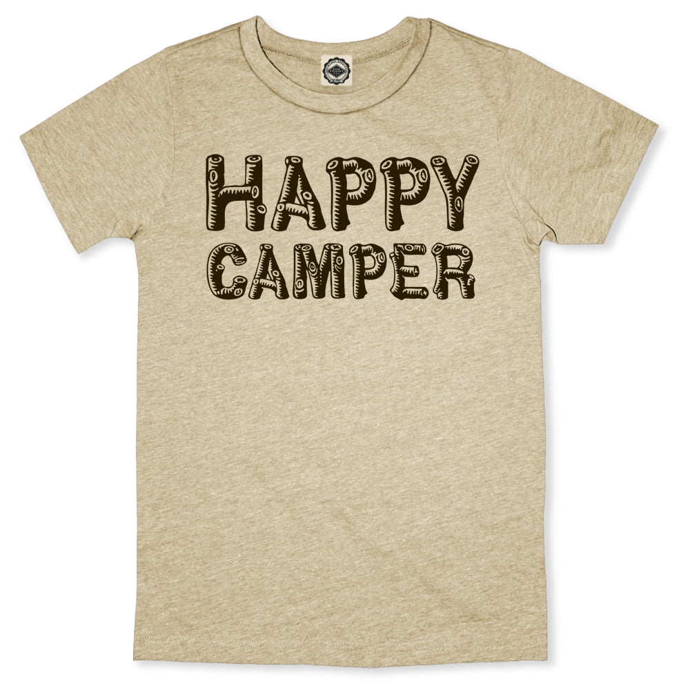 Happy Camper Unisex Tee Heather Tan / S