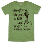 Johnny Horizon "This Land Is Your Land" Men's T-Shirt in Heather Green