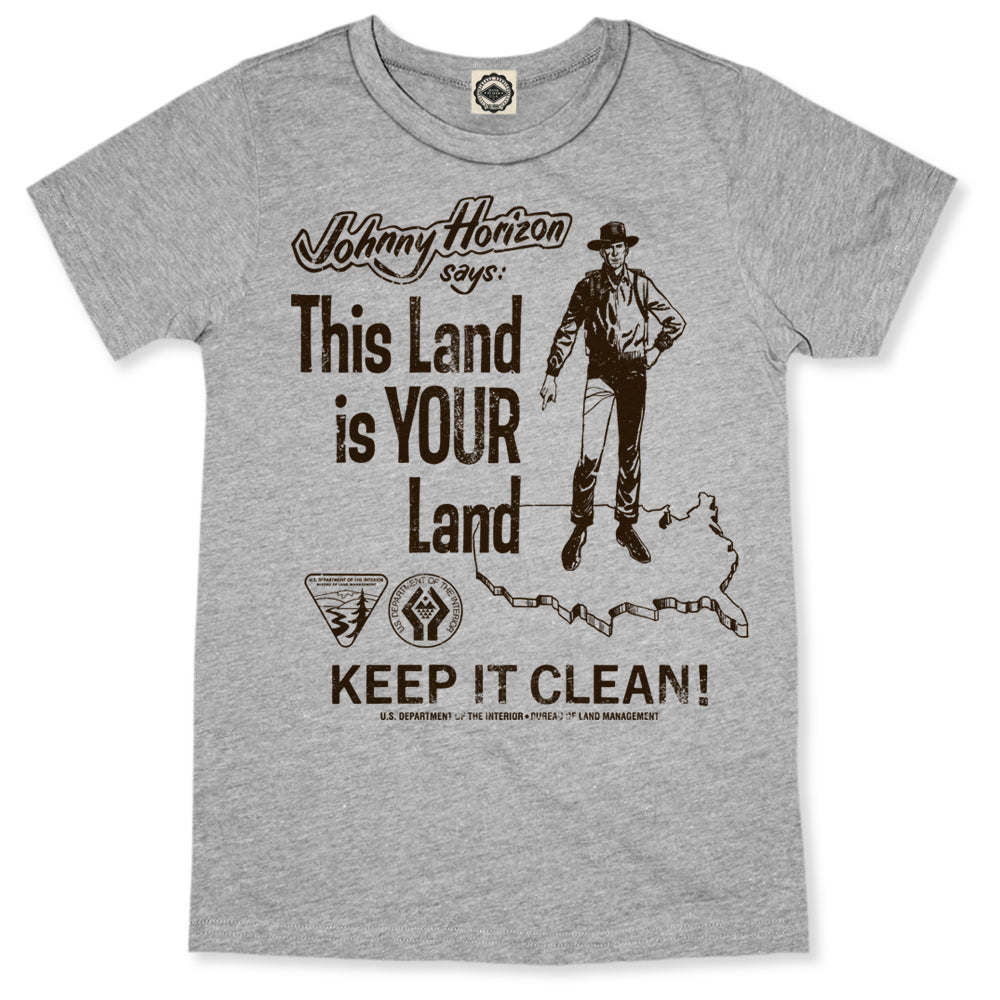 Johnny Horizon "This Land Is Your Land" Men's T-Shirt in Grey