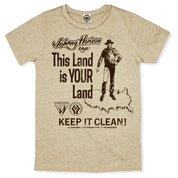Johnny Horizon "This Land Is Your Land" Men's T-Shirt in Heather Tan