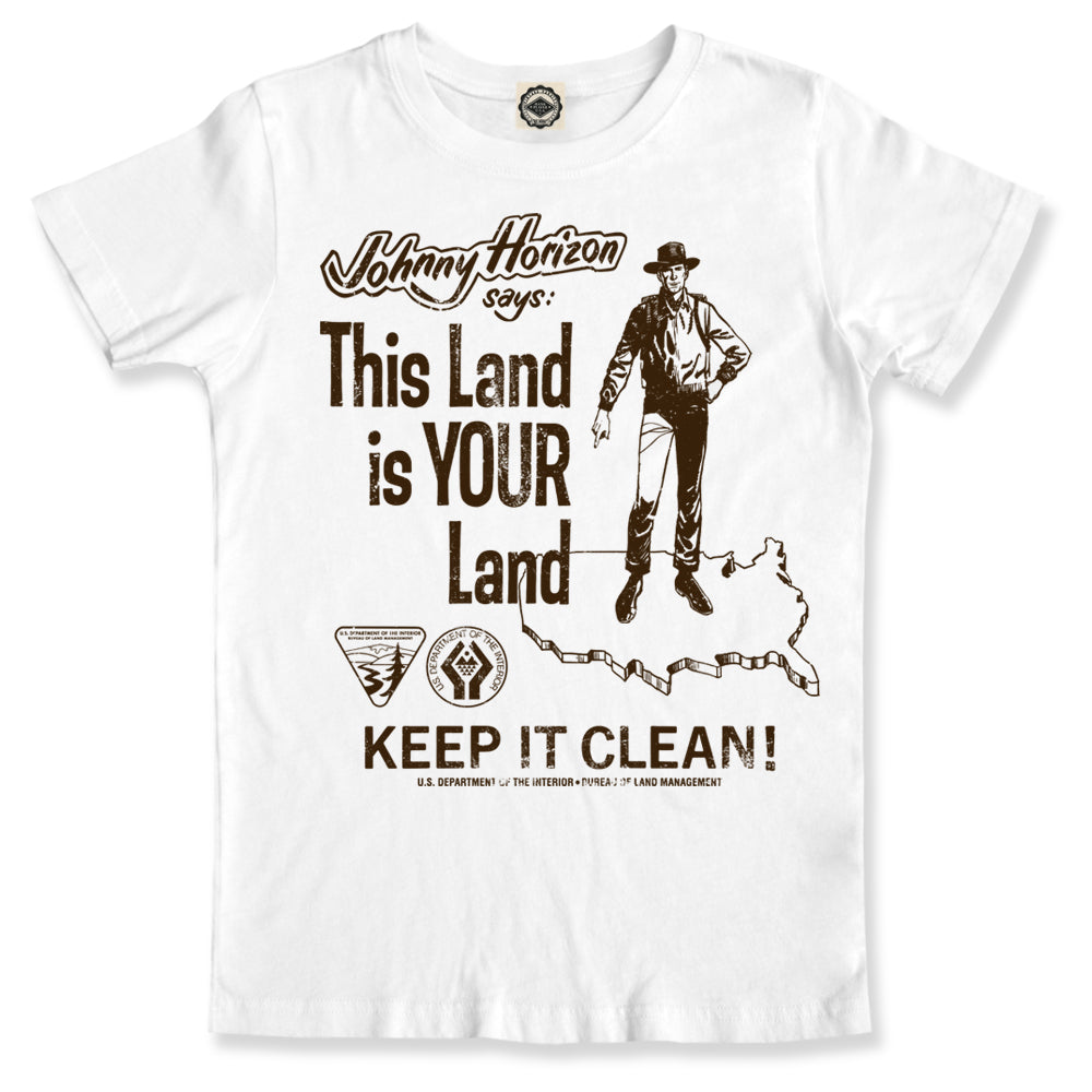 Johnny Horizon "This Land Is Your Land" Men's T-Shirt in White