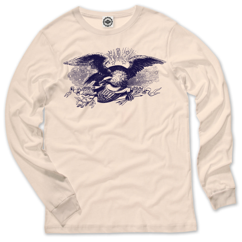 American Eagle (E Pluribus Unum) Men's Long Sleeve T-Shirt in Cream