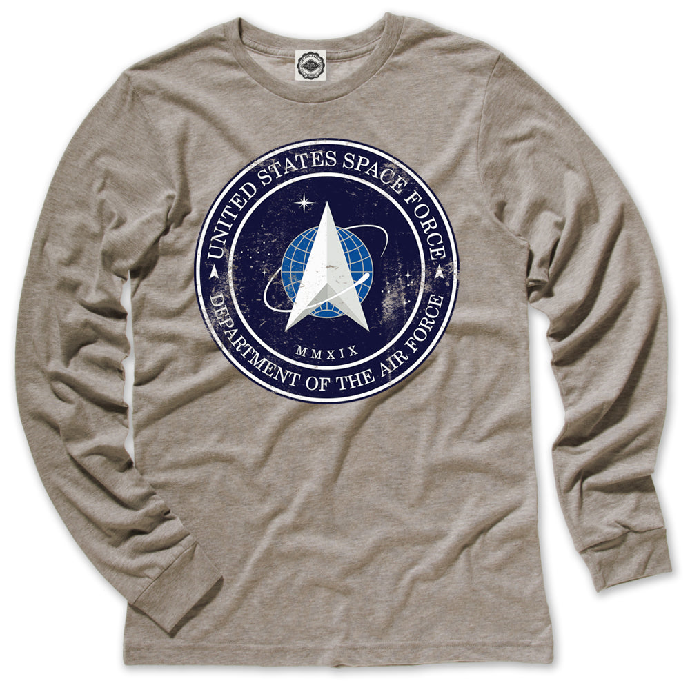 Official US Space Force Logo Men's Long Sleeve Tee