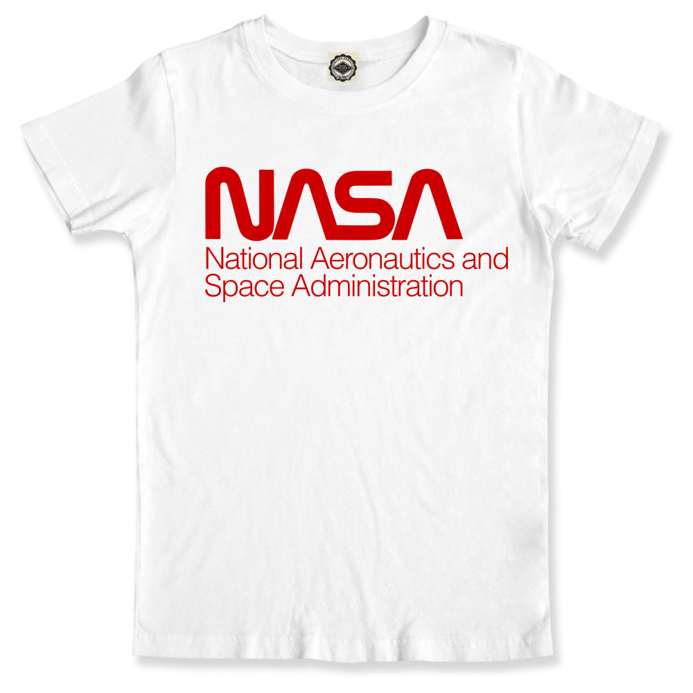 NASA (National Aeronautics And Space Administration) Logo Men's T-Shirt in White