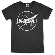 NASA 1 Color Logo Men's T-Shirt in Charcoal
