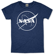 NASA 1 Color Logo Men's T-Shirt in Heather Navy