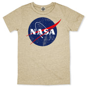 Official NASA Logo Men's T-Shirt in Heather Tan