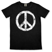 Peace Sign Kid's T-Shirt in Black