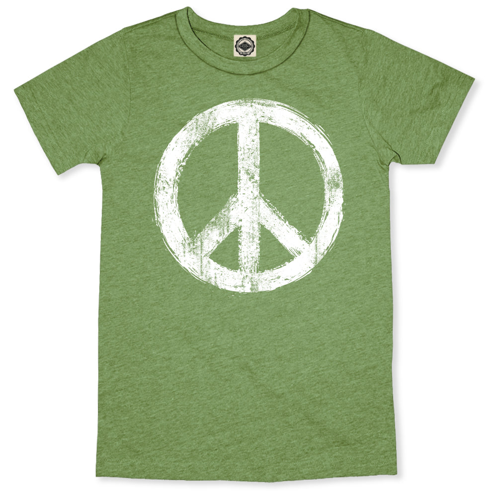 Peace Sign Men's T-Shirt in Heather Green