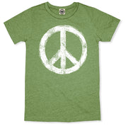 Peace Sign Men's T-Shirt in Heather Green