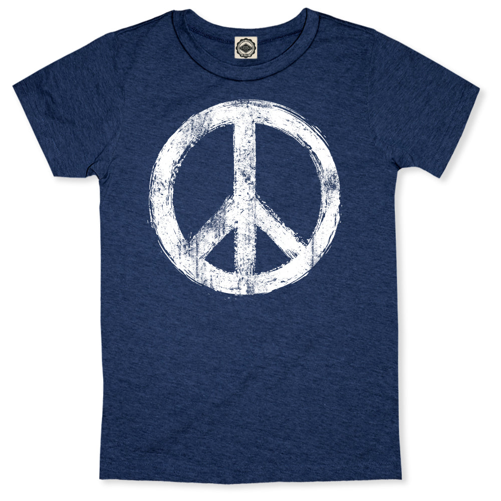 Peace Sign Men's T-Shirt in Heather Navy
