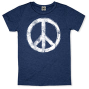 Peace Sign Men's T-Shirt in Heather Navy