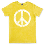 Peace Sign Kid's T-Shirt in Yellow