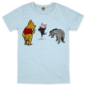 Winnie-The-Pooh, Piglet & Eeyore Men's T-Shirt in Heather Ice Blue