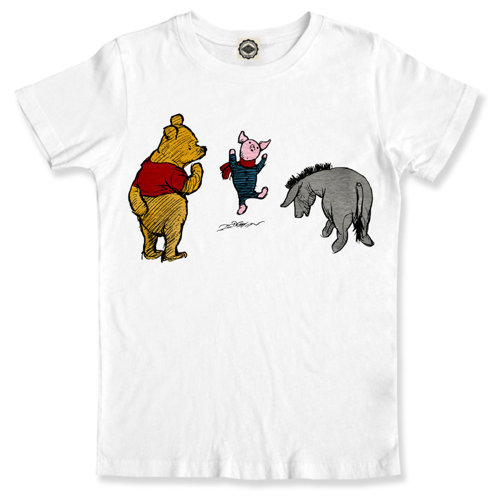 Winnie-The-Pooh, Piglet & Eeyore Men's T-Shirt in White