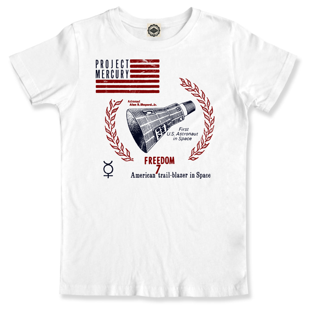 NASA Project Mercury/Freedom 7 Capsule Kid's T-Shirt in White