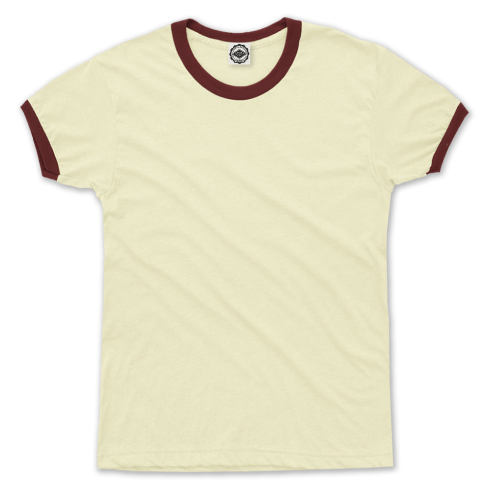 Go-To Men's Ringer T-Shirt in Cream