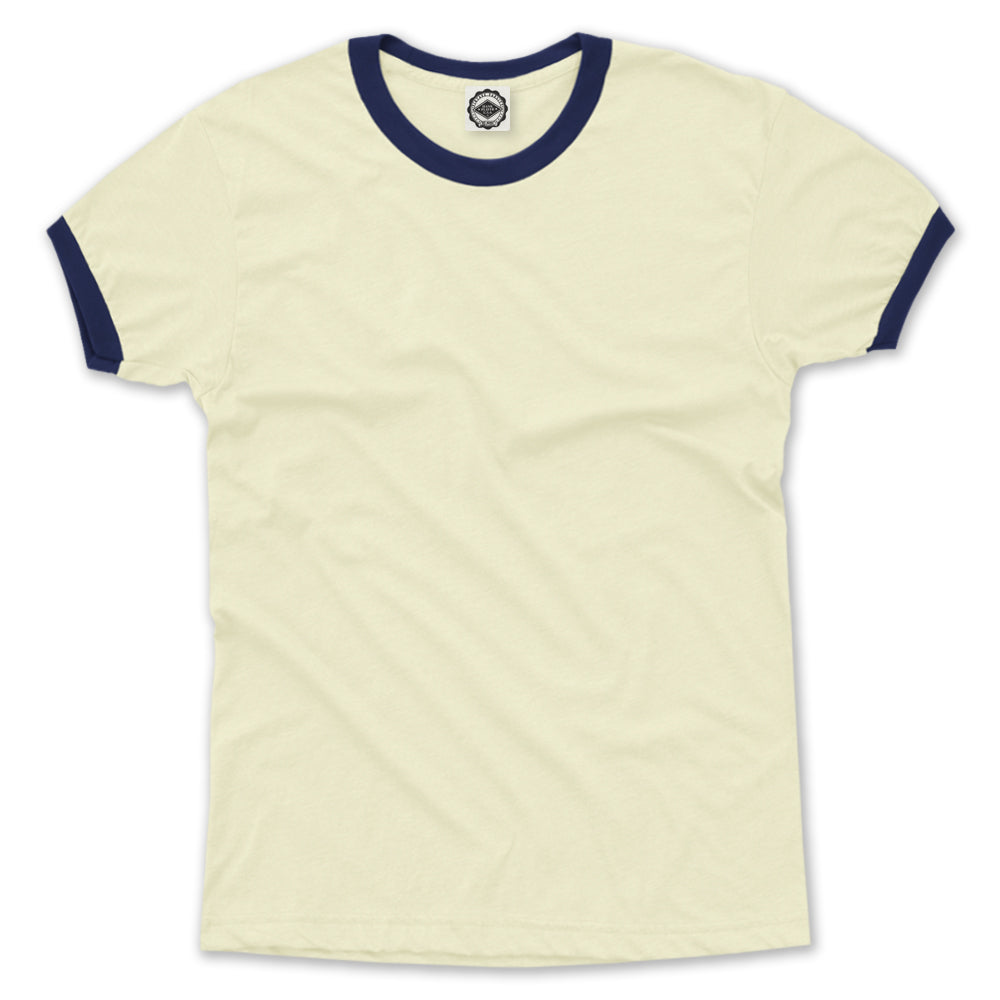 Go-To Men's Ringer T-Shirt in Cream