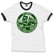 Keep California Green And Golden Men's Ringer T-Shirt in Gold