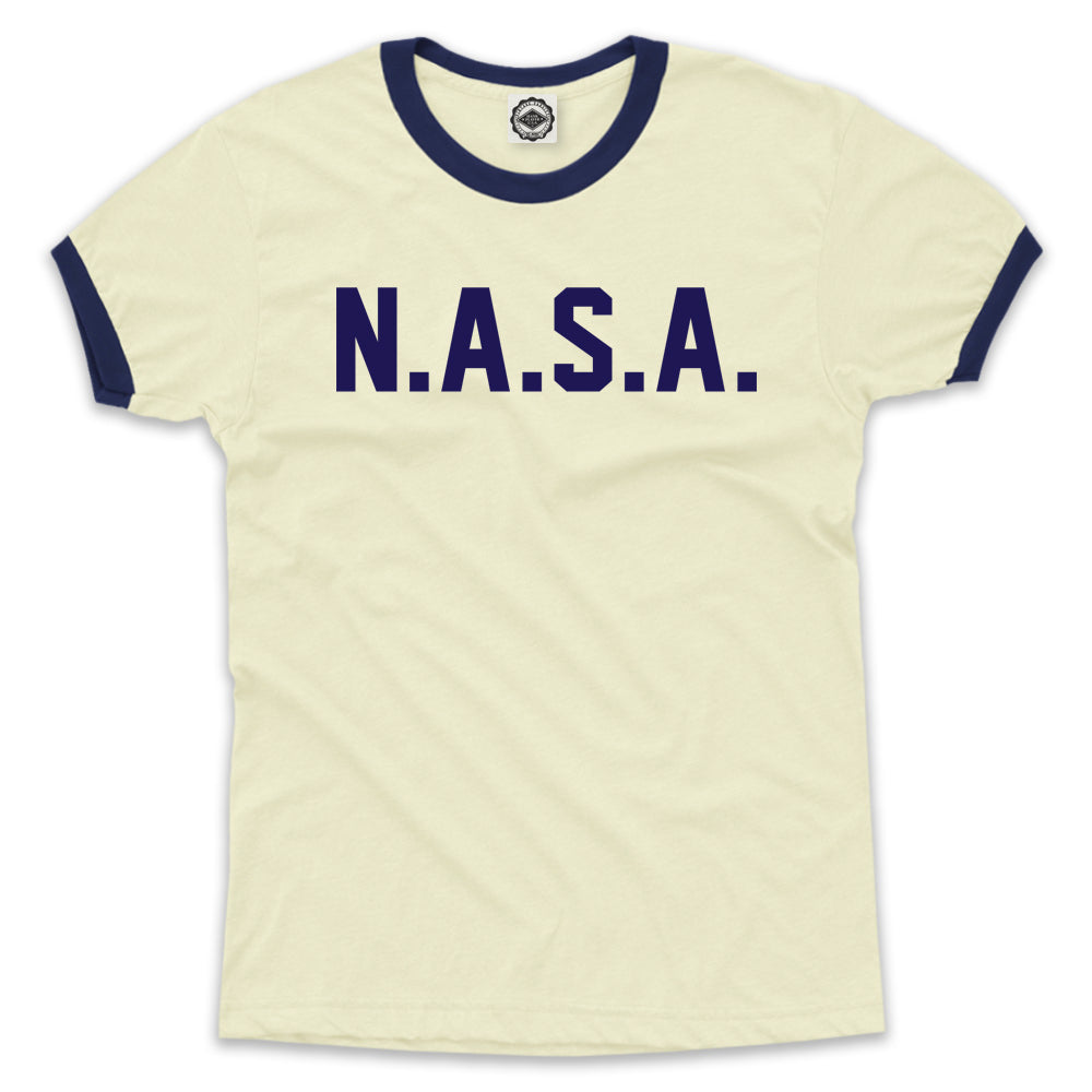 NASA Vintage Stencil Logo Men's Ringer Tee