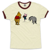 Winnie-The-Pooh, Piglet & Eeyore Men's Ringer Tee