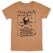 Rock 'N Roll Is The Devil's Music Men's T-Shirt in Heather Sunset
