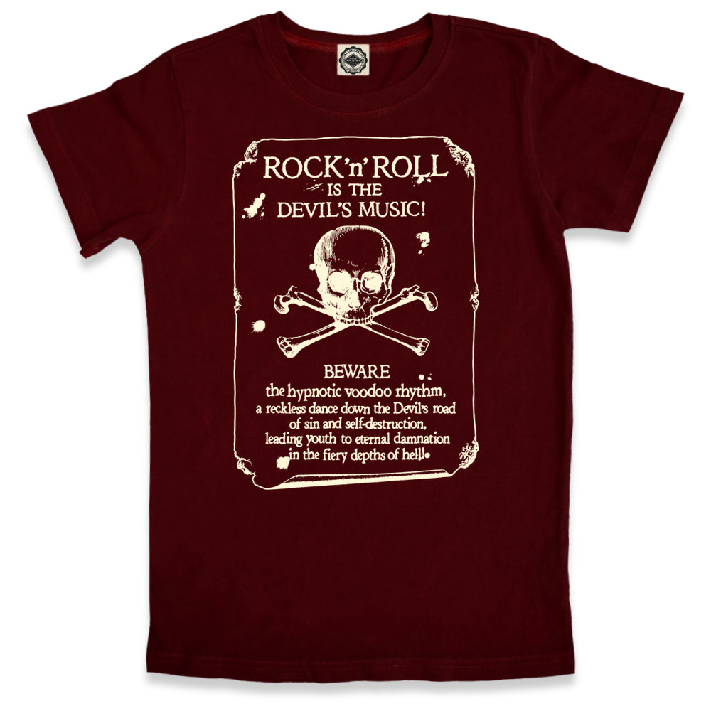 Rock 'N Roll Is The Devil's Music Men's T-Shirt in Maroon