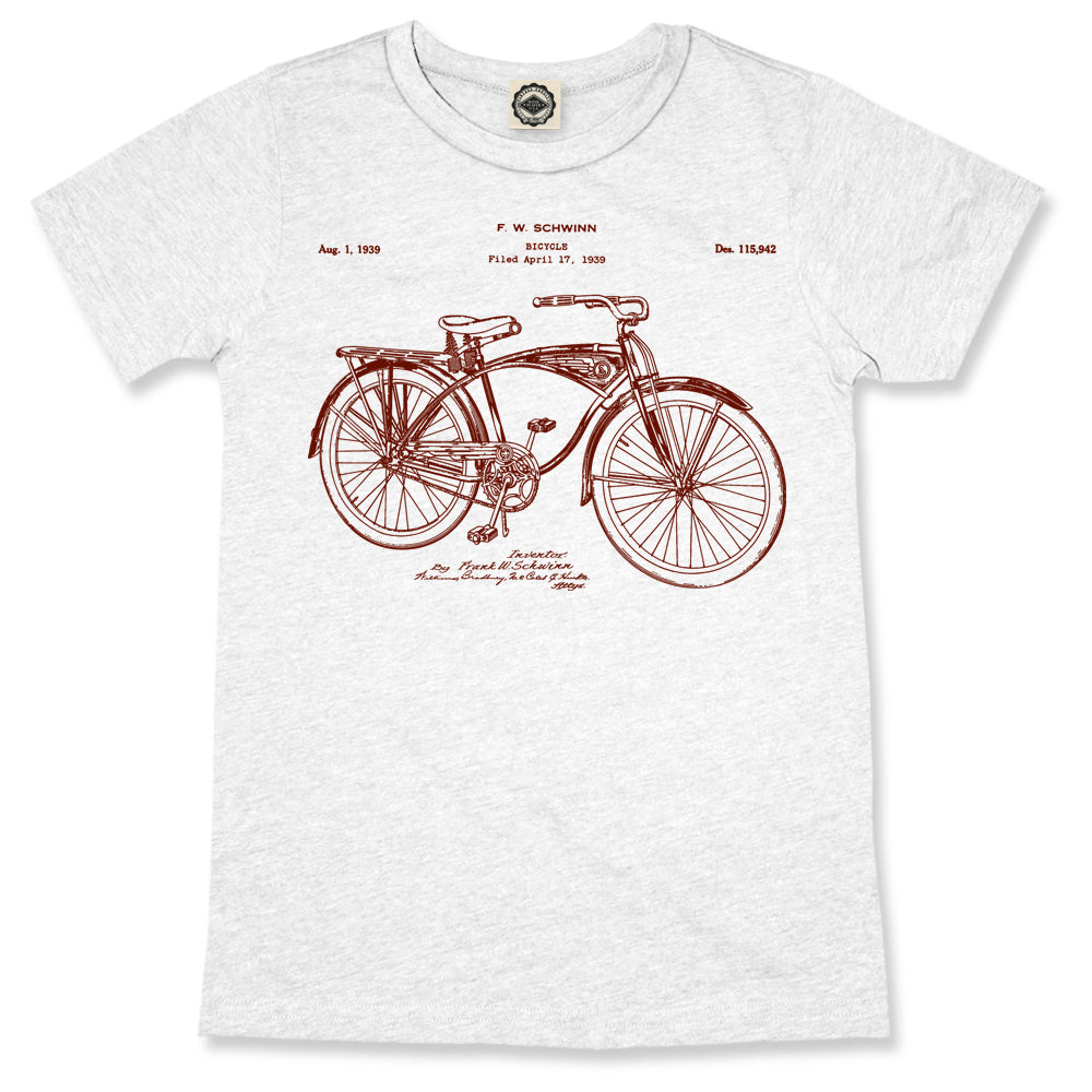 Schwinn Bicycle Patent Men's T-Shirt in Heather White