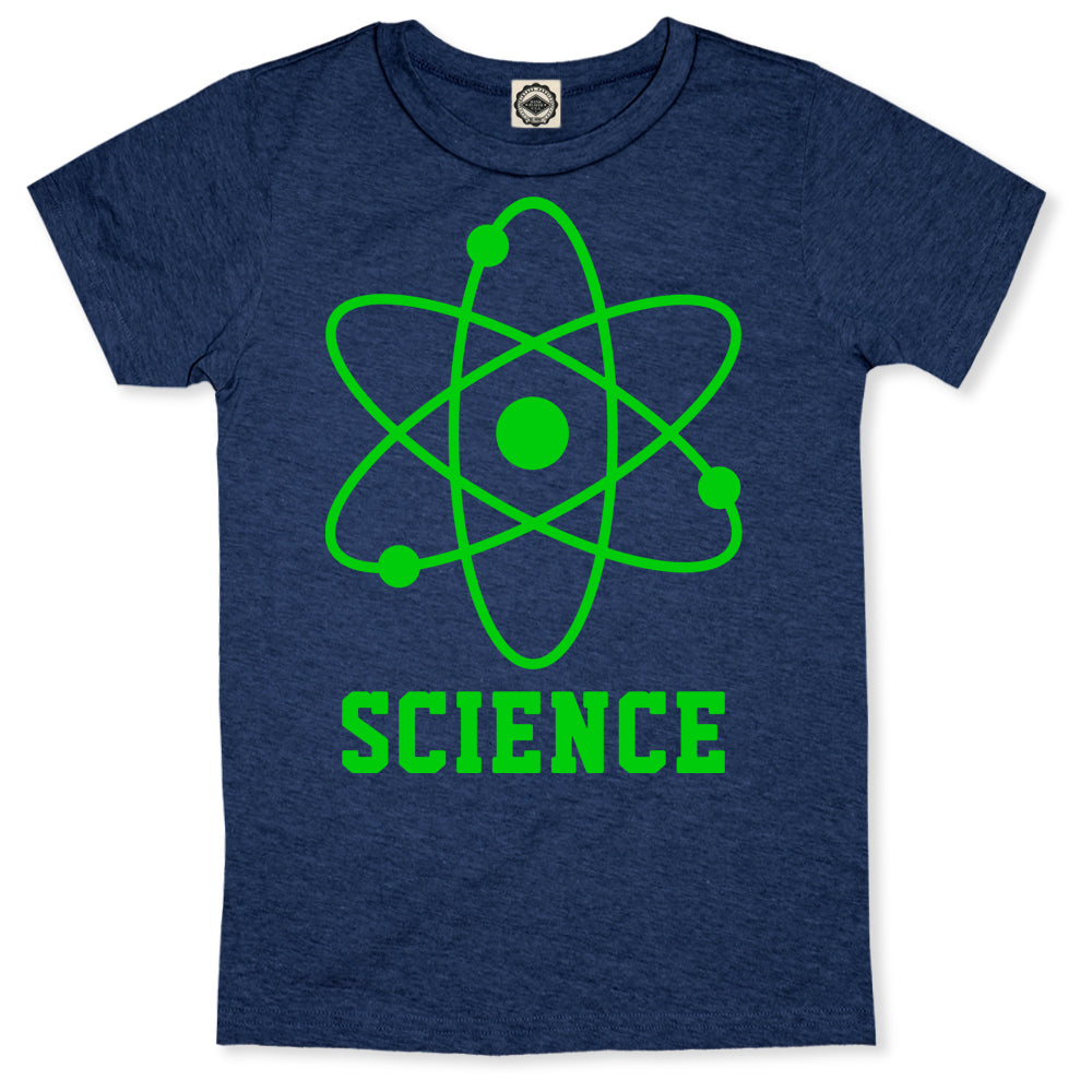 Science Logo Kid's T-Shirt in Heather Navy