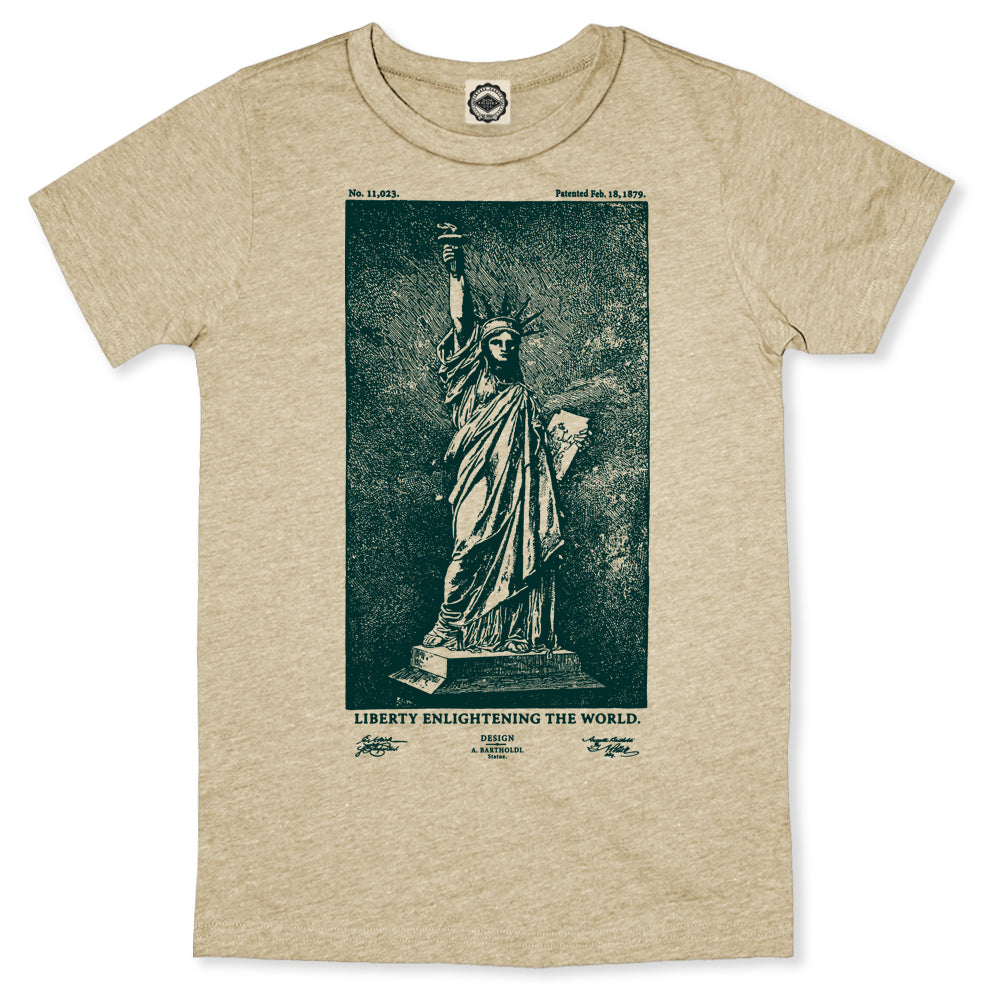 Statue Of Liberty Patent Men's T-Shirt in Heather Tan