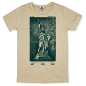 Statue Of Liberty Patent Men's T-Shirt in Heather Tan