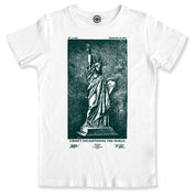 Statue Of Liberty Patent Kid's T-Shirt in White