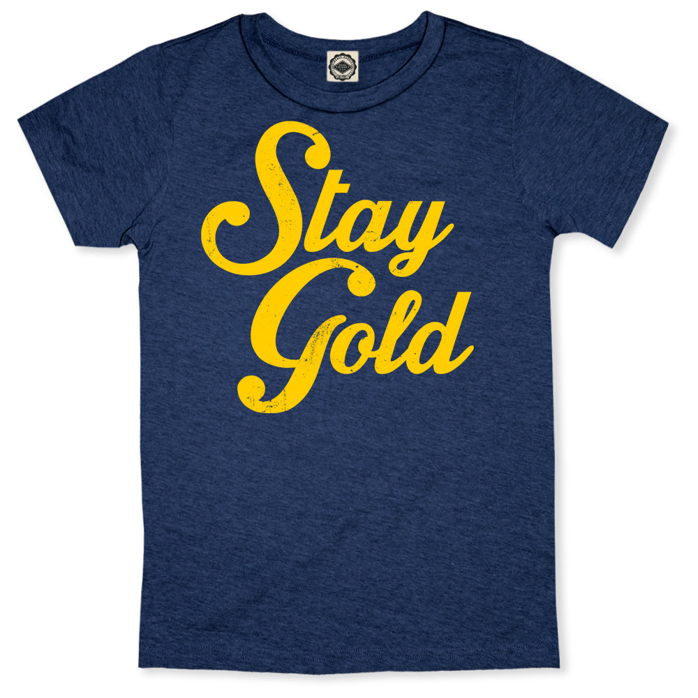 Stay Gold Kid's T-Shirt in Gold