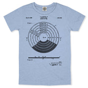 Vinyl Record Patent Men's T-Shirt in Heather Blue