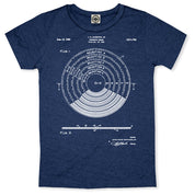 Vinyl Record Patent Men's T-Shirt in Heather Navy