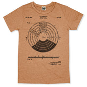 Vinyl Record Patent Men's T-Shirt in Heather Sunset